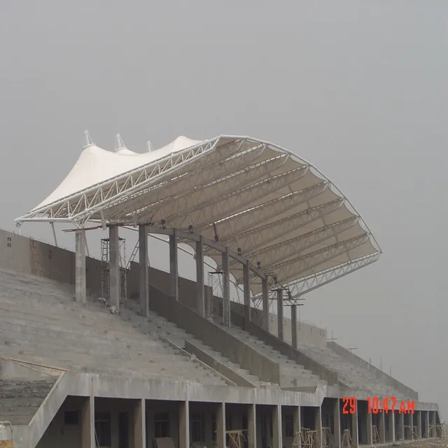 
PTFE Tensile Membrane Structure Gymnasium Stadium Canopy Roofing 