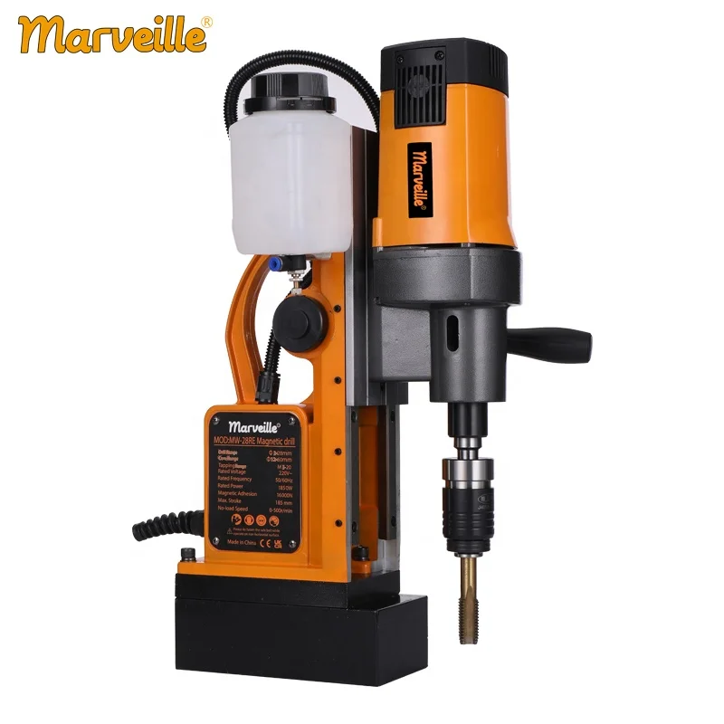 Marveille MW28RE 28MM MT3 80MM15500N Professional Magnetic Drill Tap Machine Automatic 3 Speed magnetic drill machine heavy duty