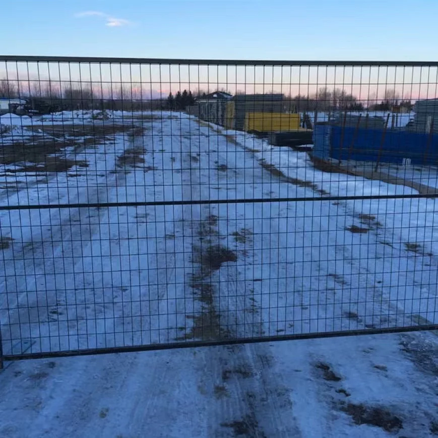 Custom australia hot dipped galvanized Canada Construction temporary fence removable temporary chain link fence