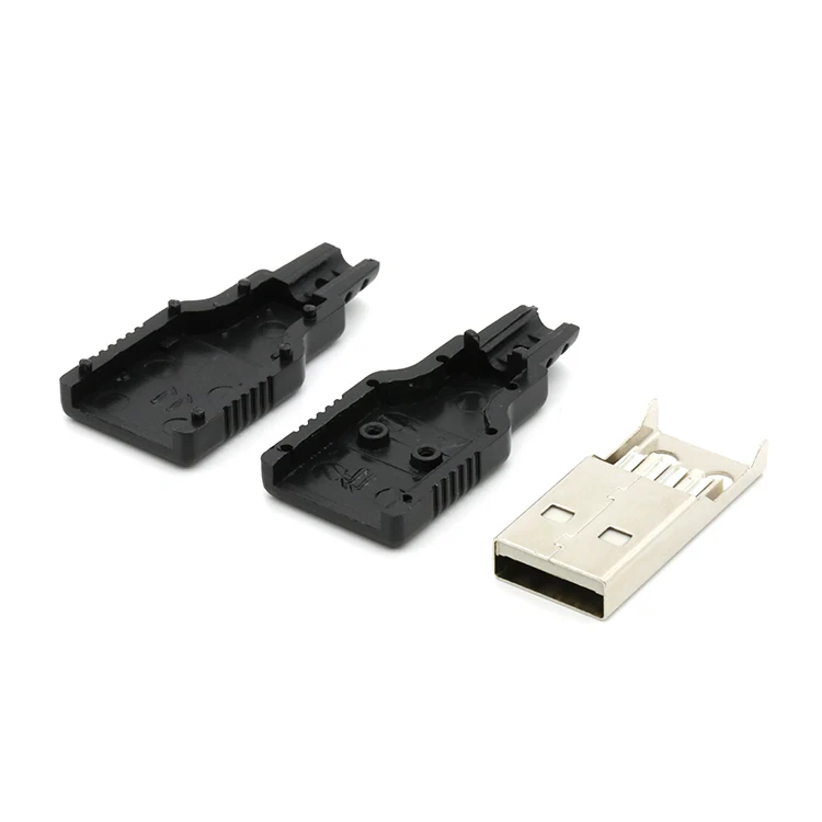 Горячая Распродажа USB 2 0 4 Pin A входящий штекер припоя соединительный узел в комплект поставки входит адаптер с пластиковый
