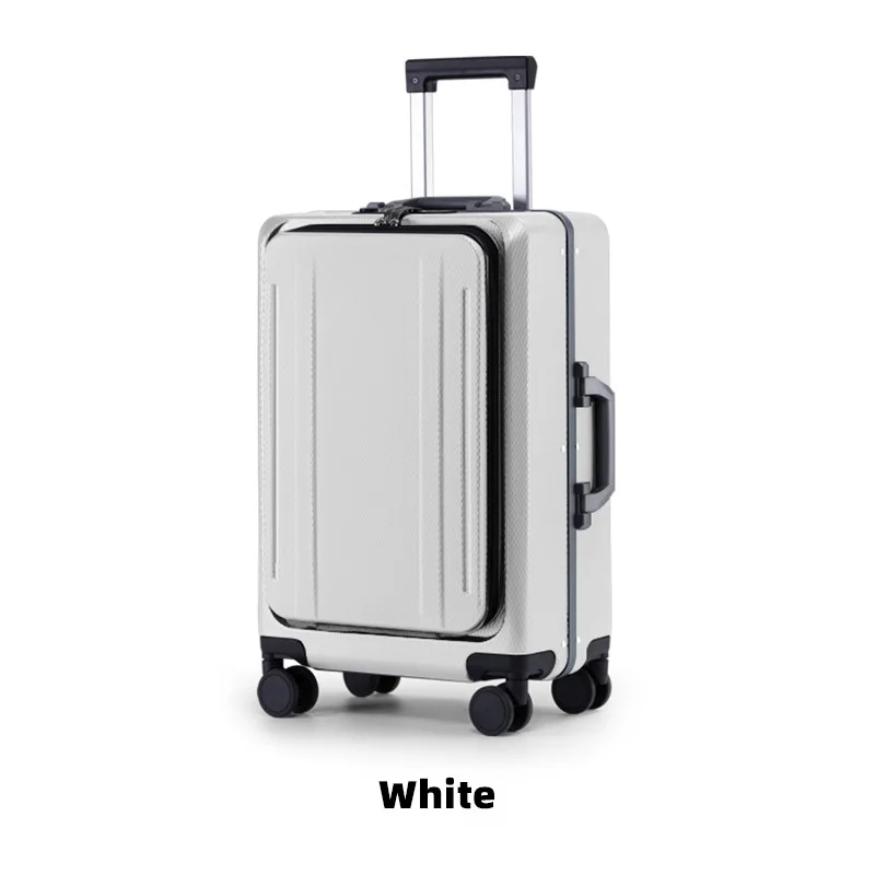 2022 Fashion Expandable Smart Suitcase Aluminum Metal Suitcase Reinforced Interior Ali baba Travels Dual-Way Zipper Quality