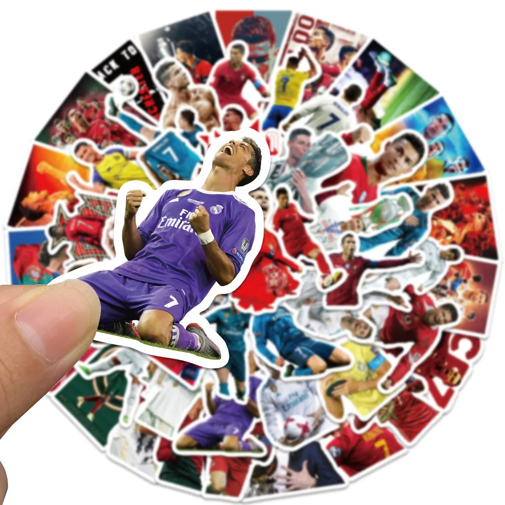 50PCS Popular Football Star Stickers, Luggage, Bicycle, Car Helmet, Waterproof Graffiti Stickers
