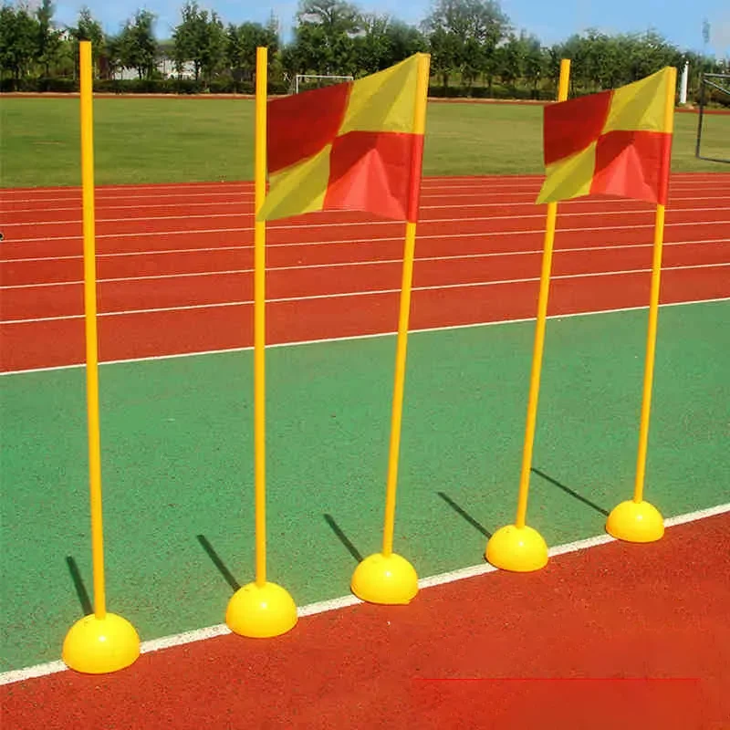 Factory price good quality soccer training equipment agility training pole slalom poles