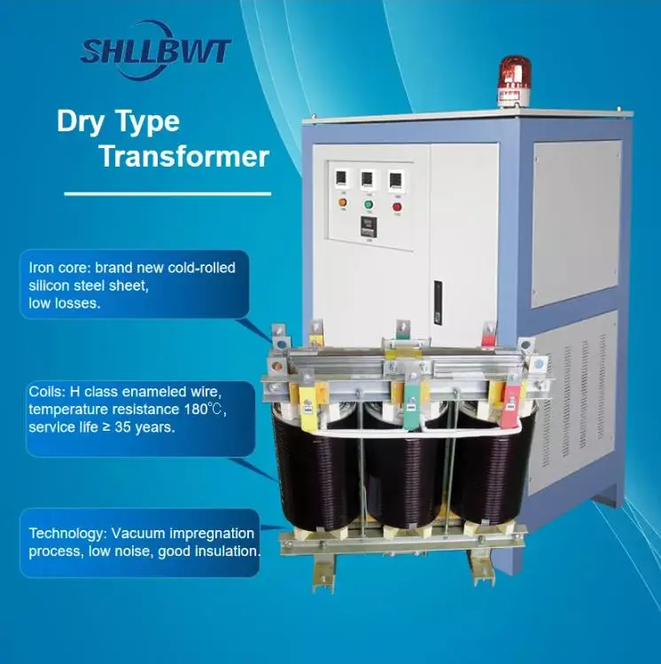 Manufacturer 60KVA 3 phase isolation transformer 480V to 380V 240V 220V 208V step down transformer price