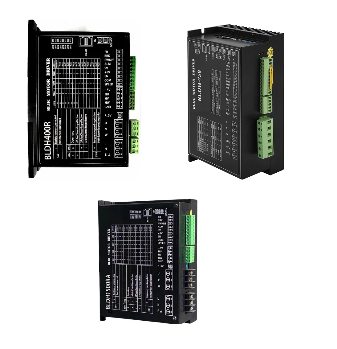 china bldc motor driver controller 24v 48v 110v 220v 30W 60W 100W 200W 400W 750W 1500W brushless intelligent motor controller