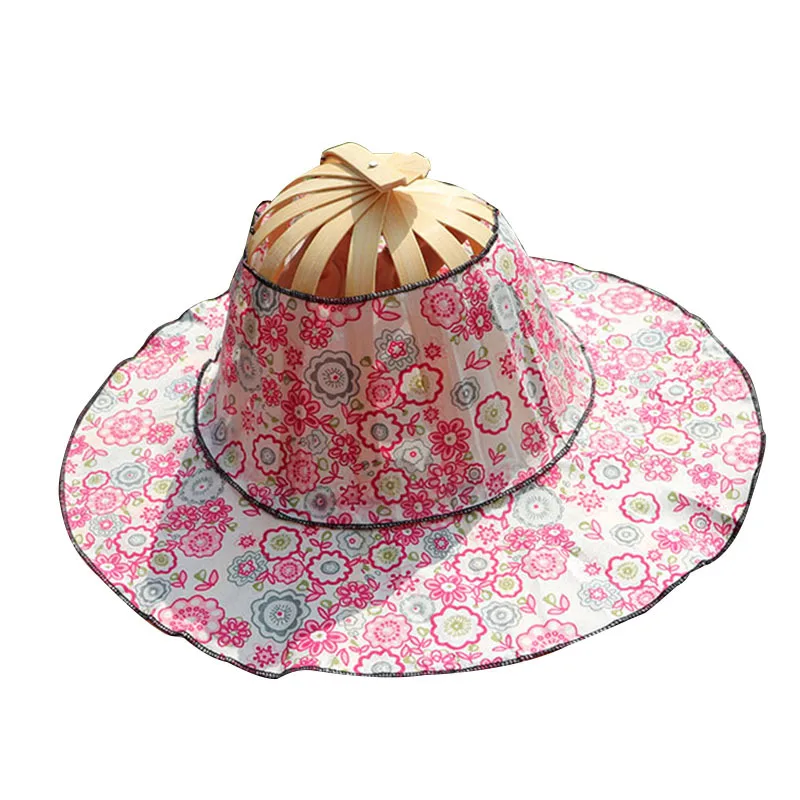 Женская Бамбуковая Шляпа для путешествий двойного назначения складная пляжная шляпа от солнца в китайском