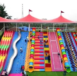 High quality  popular New Project Outdoor plastic rainbow snow dry slide for amusement resorts