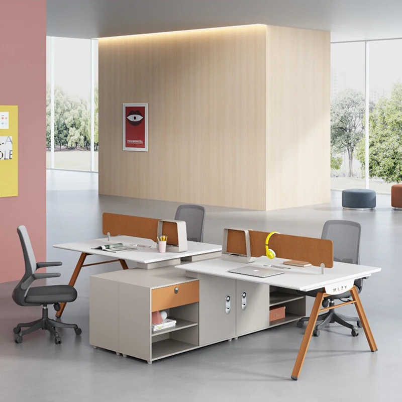 Прямые продажи современных открытых отсеков модульные компьютерные рабочие станции перегородки 4 штатные столы