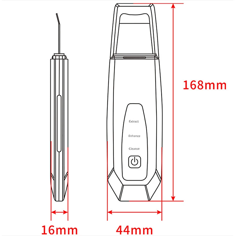 2023 New Design Hand Hold Ultrasonic Face Cleaner/ Microcurrent Ultrasonic Skin Scrubber