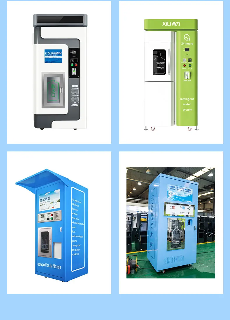 Reverse Osmosis Small Refill blue red color Ro Drinking Purified Bottled filling Water Vending plant Machine For Drinking Water