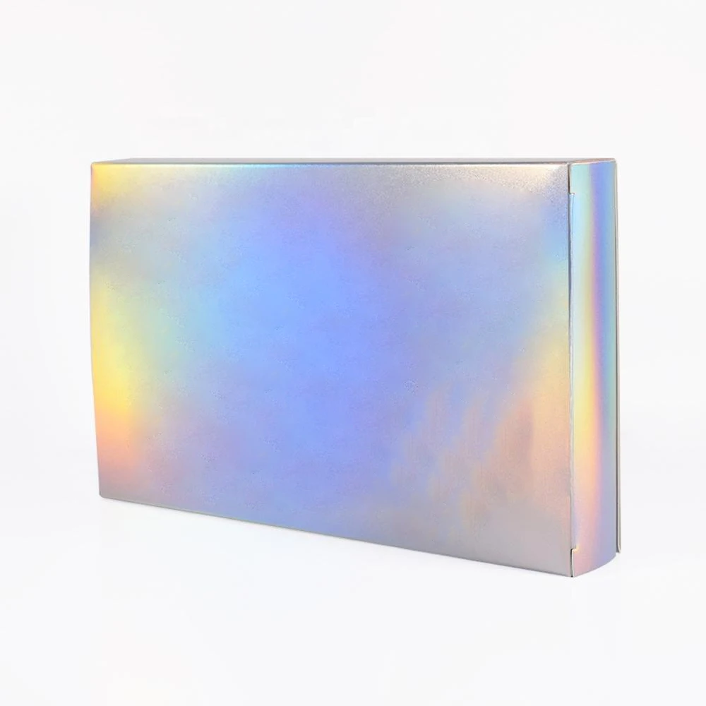 Высококачественная голографическая раскладная упаковочная коробка косметический набор Переливающаяся