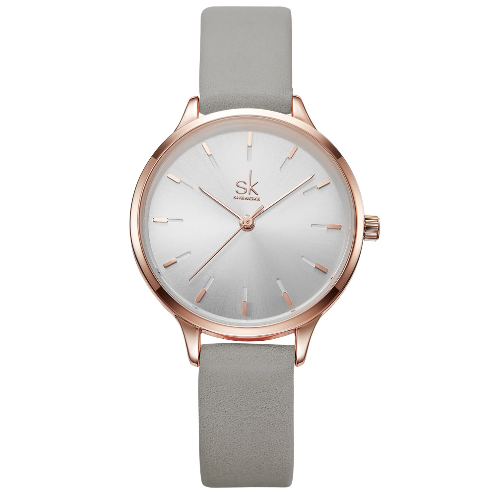 Shengke Fashion Women Watches Leather Strap Luminous Dial Female Wrist Watch Luxury Ladies Quartz Watch Custom Logo