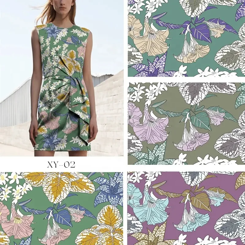 Factory price soft chiffon silk texture 100%polyester wholesale satin fabric for women dress