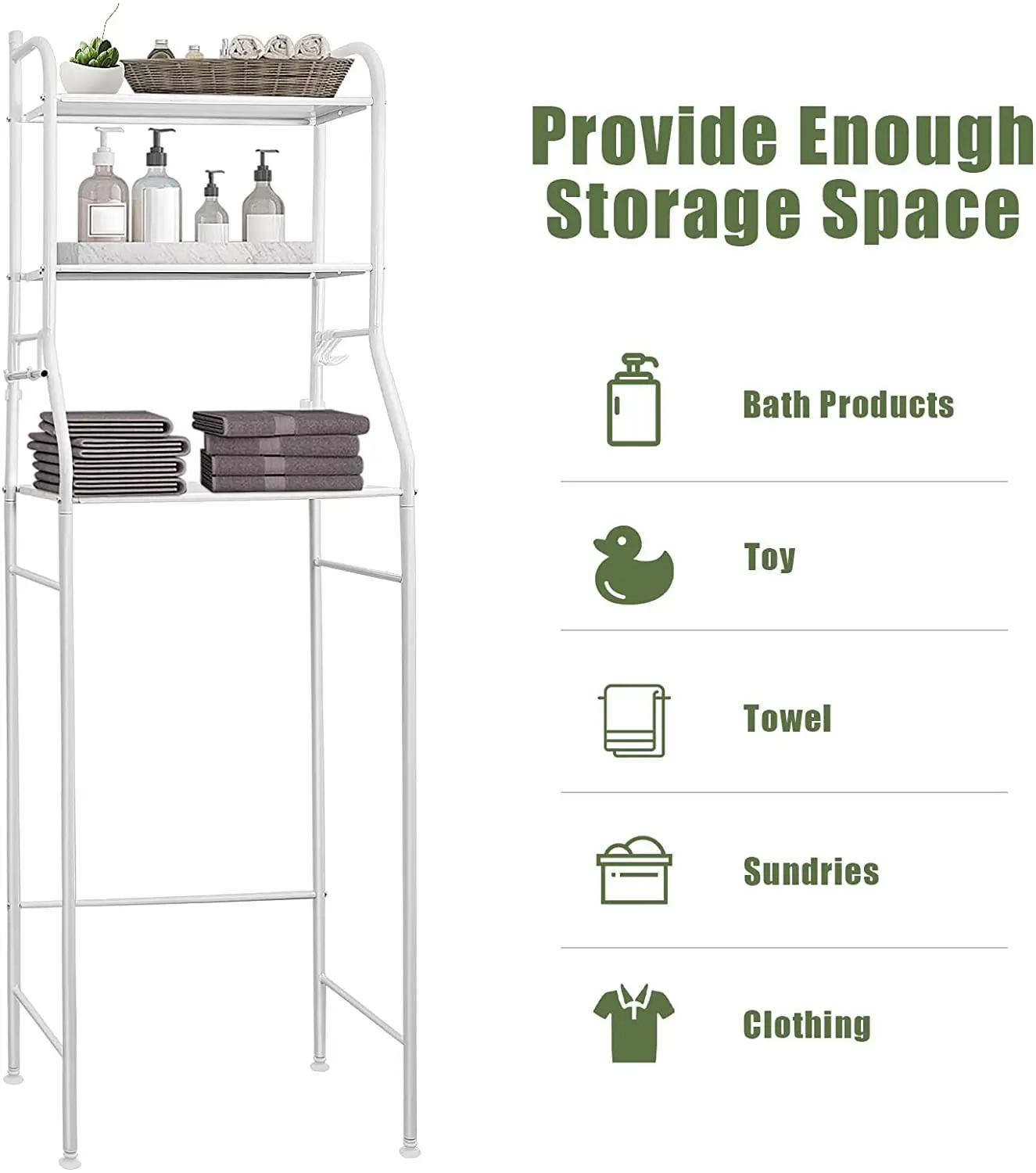 Cheap Storage Racks Toilet Washing Machine Rack Space Saver Shelf For Bathroom Corner Stand 3 Layer Space Saving Storage Rack