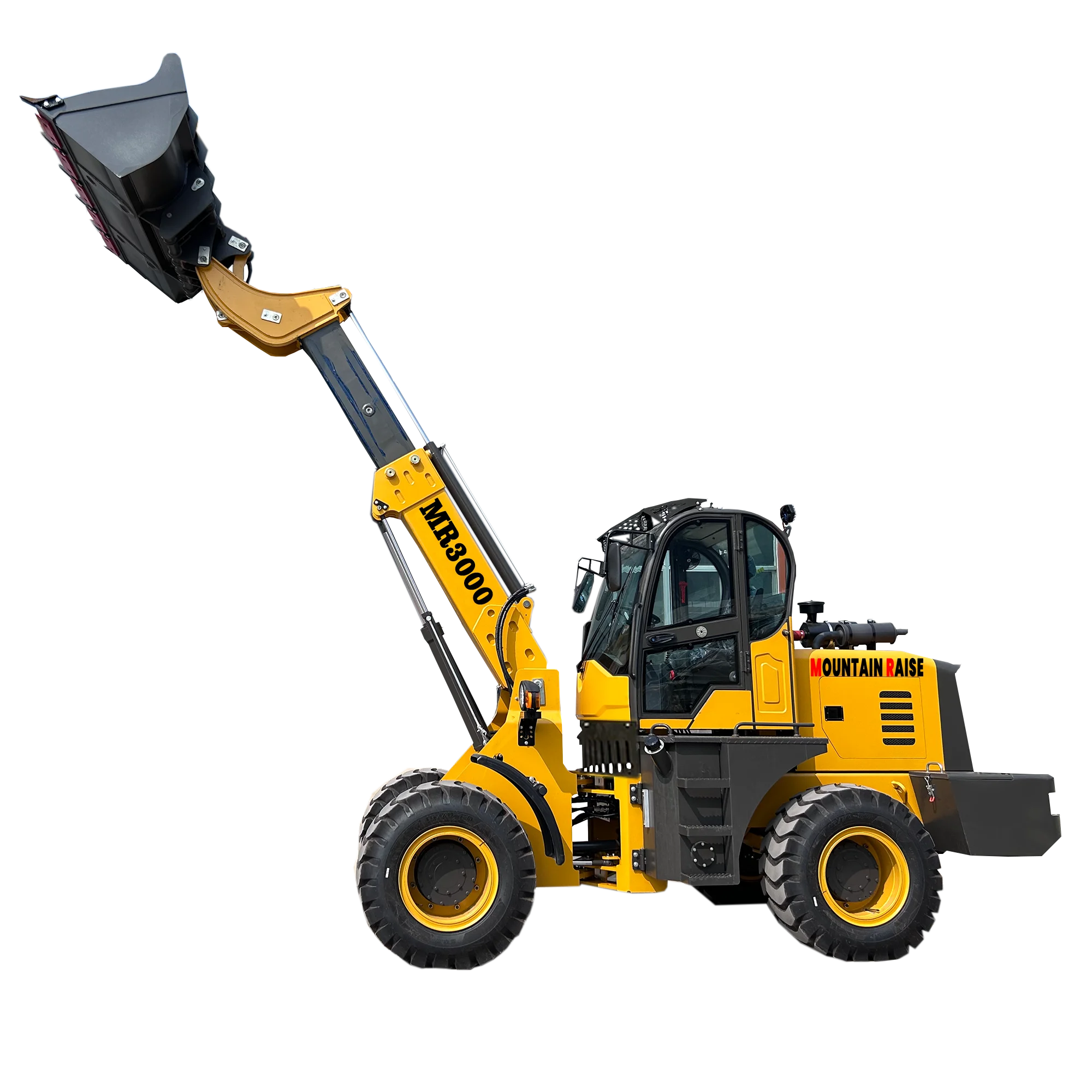 MOUNTAIN MR3000 2 Ton Mini Telescopic Loader Hydraulic Front end Loader Telescopic Loader with bucket Hot sale