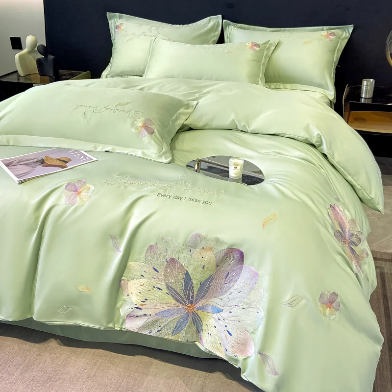Best cooling eco-friendly wholesale house & home 300TC soft  bed sheet set organic bamboo bedding set