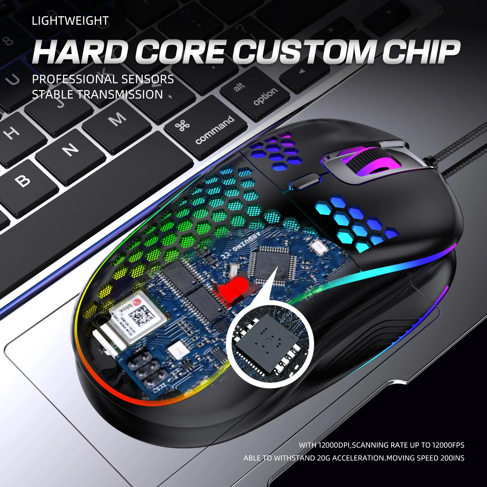 2022 explosions gaming mouse Accessories Lightweight Honeycomb Gamer Programable USB Wired Mouse