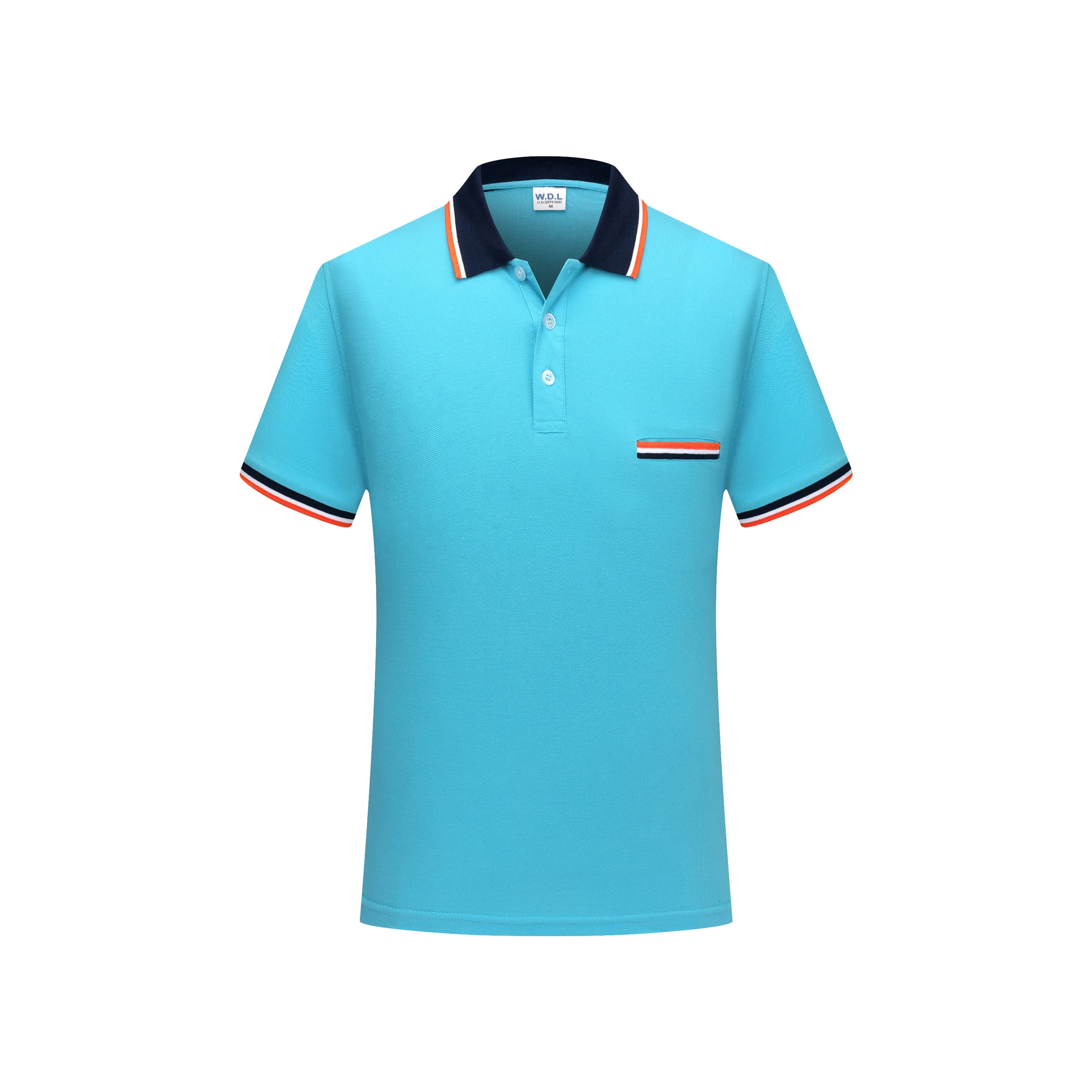 Lidong Manufacturer 200 Grams Cotton Design Embroidery printed logo blank Mens golf polo shirts with pocket