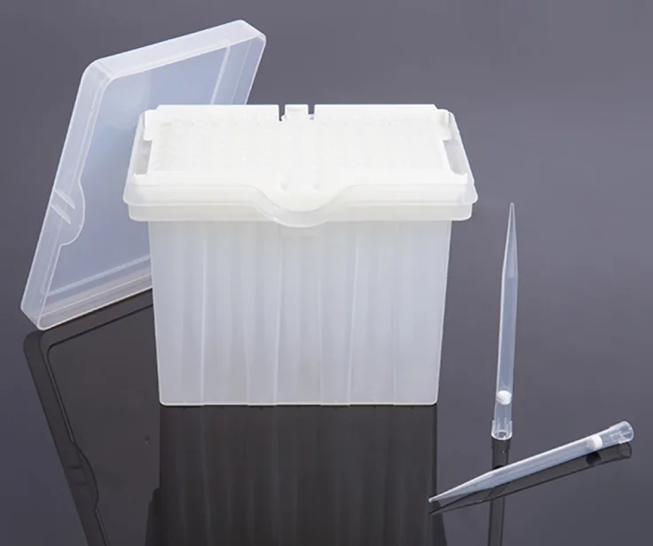 Factory High Quality Laboratory Disposable 200ul Sterile Plastic Filter Tips Pipette Tip box bags rack packed
