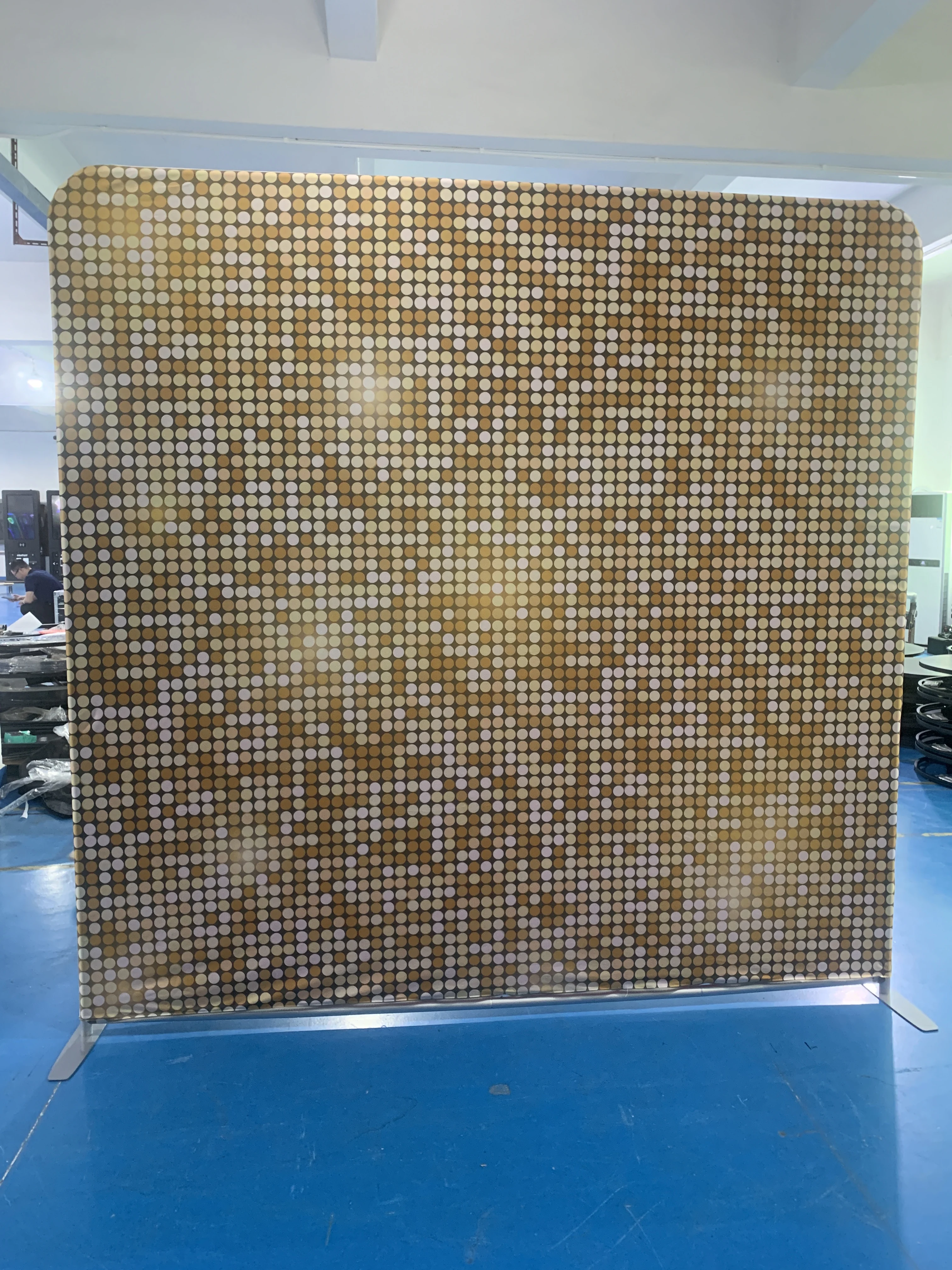 Factory price aluminum frame custom printed graphic exhibition display 8ft photo booth tension fabric display for party