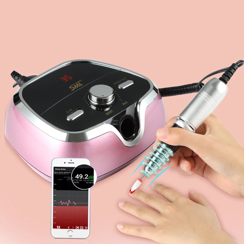 SML M3 Electric Nail Drill Art File Machine for Acrylic Nail Manicure Pedicure with Pedal Buffer Professional Beauty Salon use
