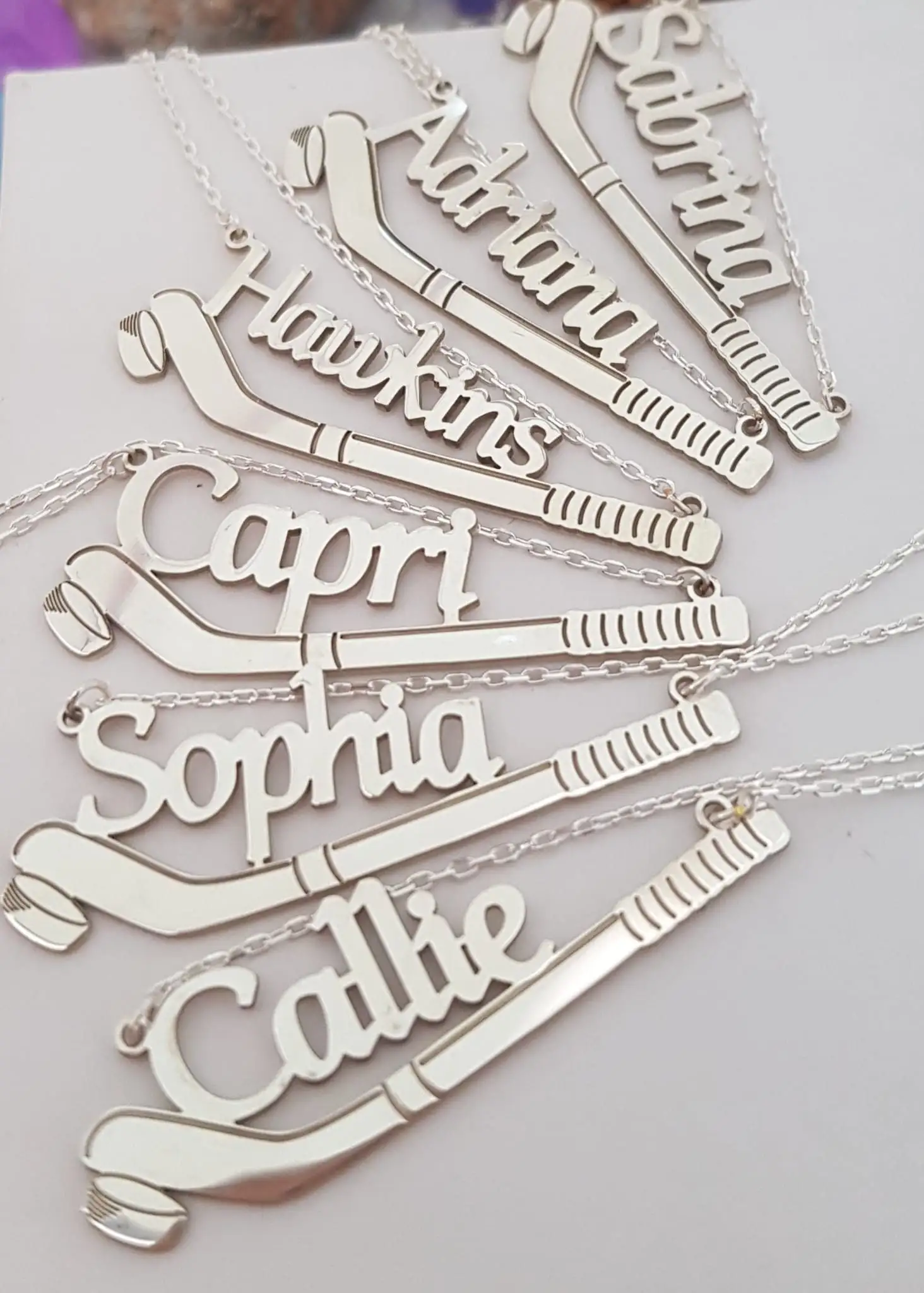 Stylish Stainless Steel Hockey Stick Pendant Personalized Name Jewelry for Hockey Lovers Custom Engraved Hockey Necklace