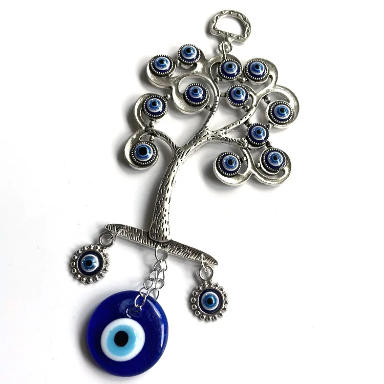 Cross-border foreign trade blue eye pendant alloy peace tree devil eye Turkey souvenir