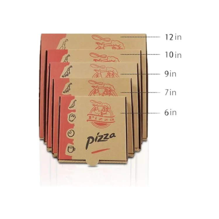 Customized white 10 11 12 14 16 inches pizza boxes