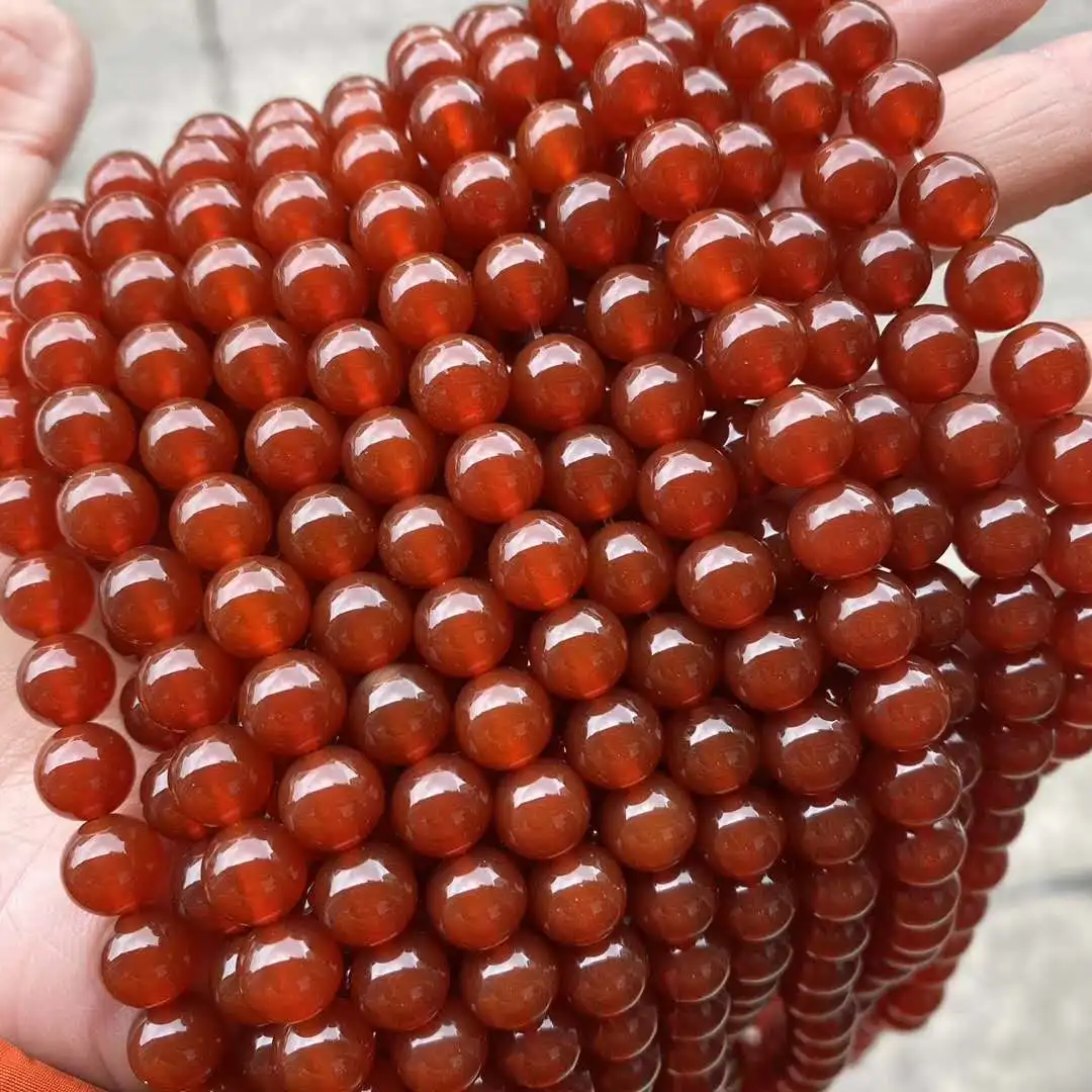 AAA Carnelian 4/6/8/10/12/14mm Natural Stone Loose Round  Red Agate Beads Carnelian