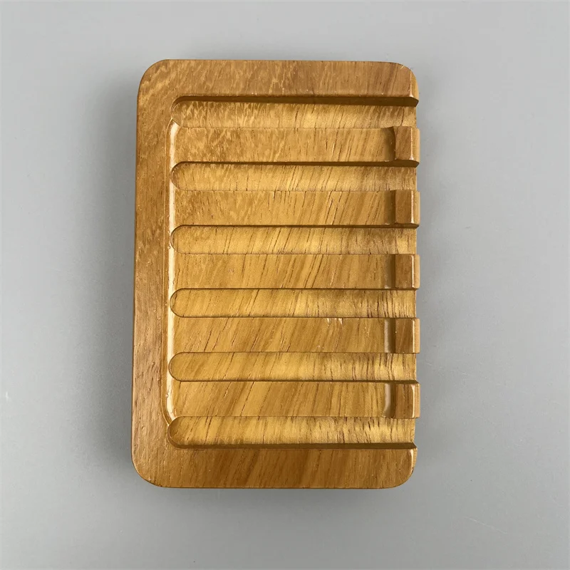 Custom Square Teak Wood Soap Dish Top Quality Wooden Soap Tray Teak Wood Soap Holder for Bathroom