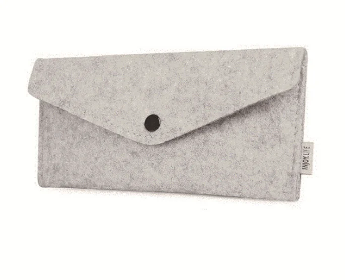 High quality handmade women card holder wallet  felt coin purse clutch