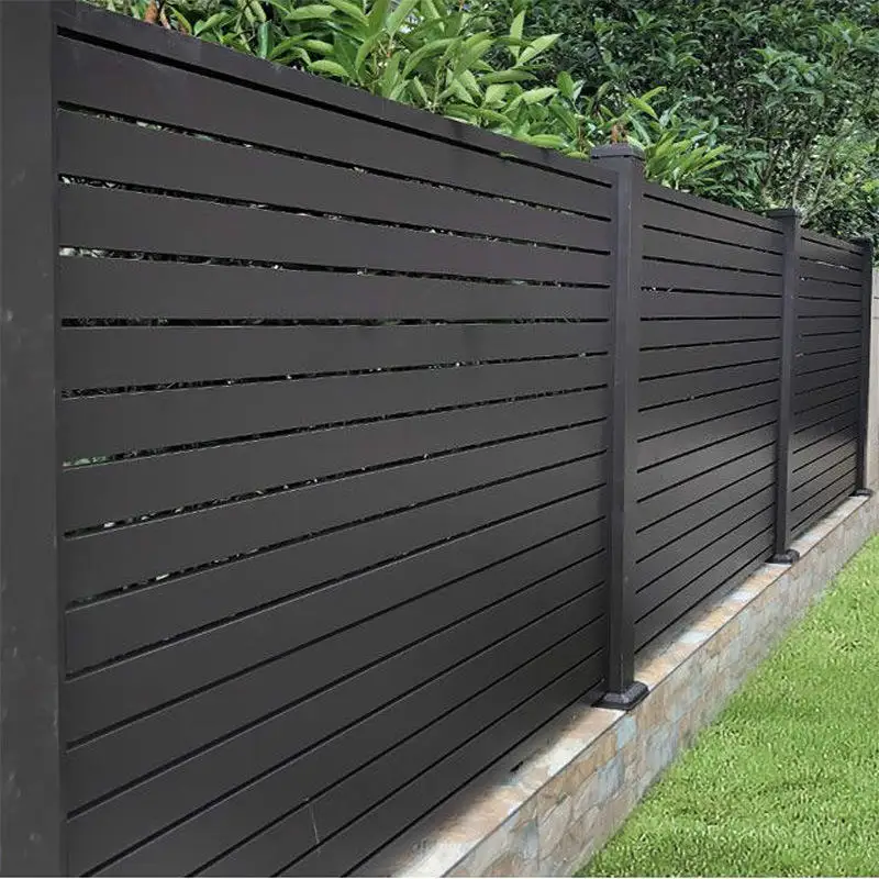 Aluminum Fence Slats Black Aluminium Fence And Trellis Gate Slats Horizontal Metal Fence Panel