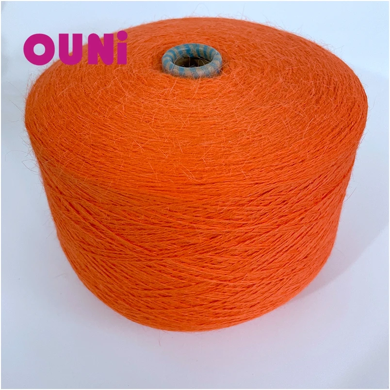 Wholesale  Luxurious puffy  Chunky Crochet Knitting  80 fluffy angora nylon Yarn  color white in 50 g  to knit  angora pullover