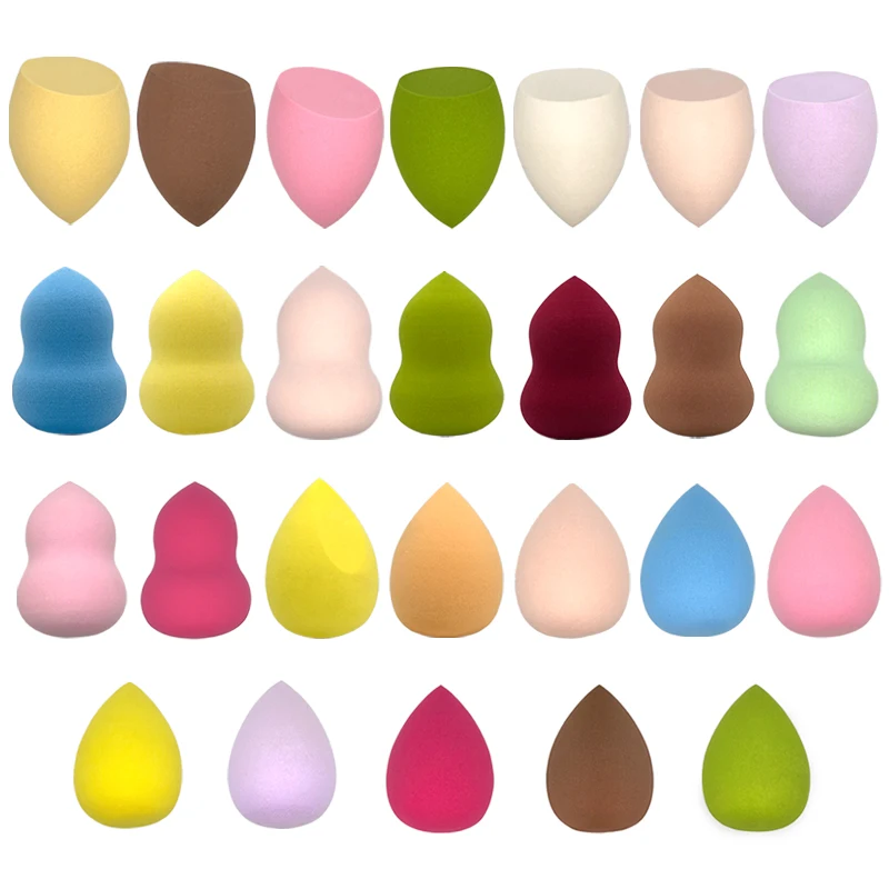 Bevel Cute Drop Tools Multi Reusable Cosmetic Fine Wet Mini Blender Latex Facial Soft Free Powder Foundation Puff Egg Sponge