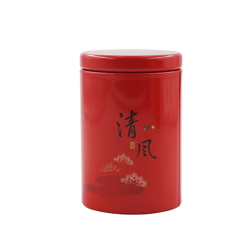 
New product caddy canister tinplate cans round display box tins for tea packaging unique wholesale containers tea tin small 