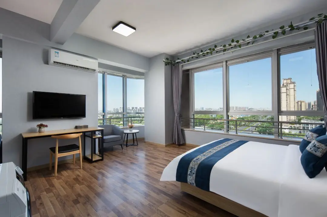 Choice Business hotel guest furniture set Modern customized wooden leather fabric upholstery furniture for Hotel apartment