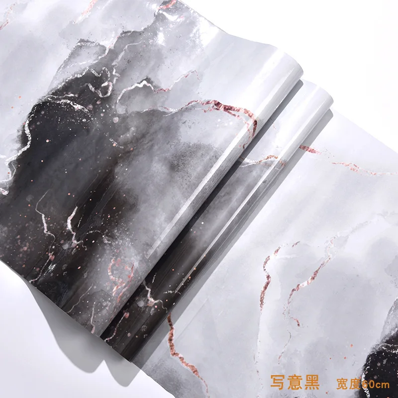 Wholesale OEM Furniture Self Adhesive Removable Cover Surfaces Marble Granite Paper Peel Wallpaper