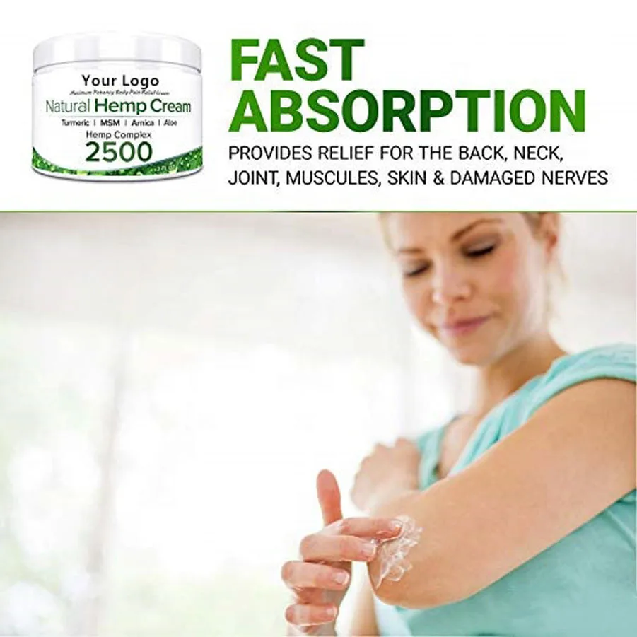 
Relieve Muscle Joint Arthritis Pain Effective Relief CBD Hemp Cream Factory price Manufacturer Supplier 