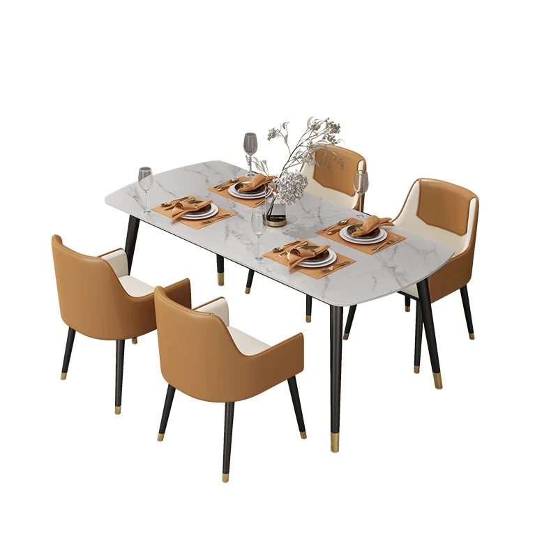 Living Room Small Cheap Home Furniture Dining Table 4 Chair Set Luxury