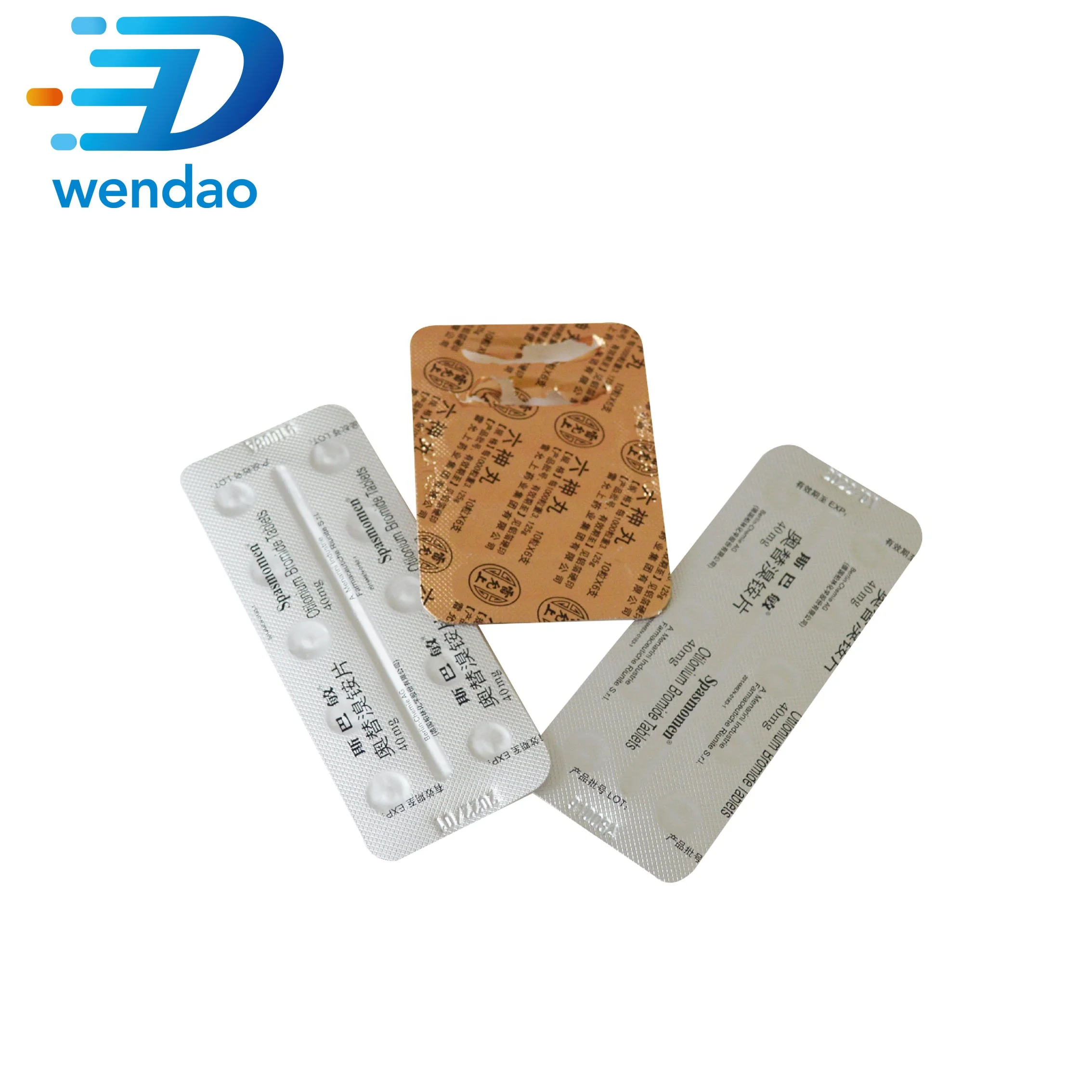 Economical Aluminum Foil Tablets Pills Packaging Blister Custom Pill Packaging Foil