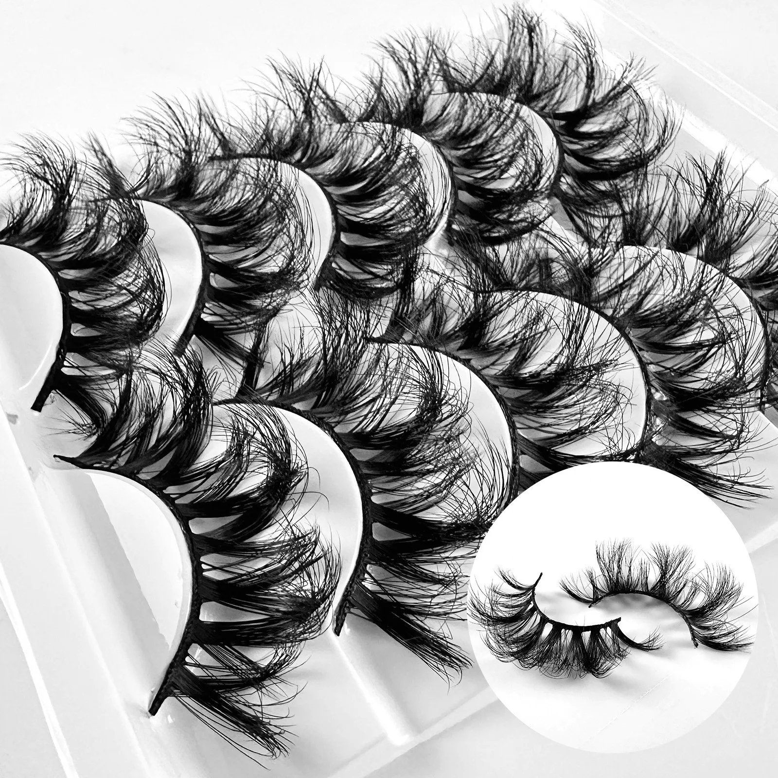 Professional Handmade Synthetic Hair False Eyelashes Long Fluffy Natural Newcally Lashes Nice Price with BC/Cc Curl