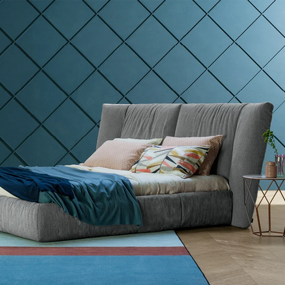 baihai king size bed white leather queen fabric velvet modern upholstered bed