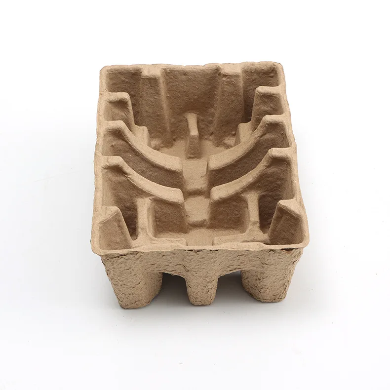 Durable Biodegradable Molded Pulp Bamboo Packaging Disposable Biodegradable Recycled Customized Paper Pulp Tray