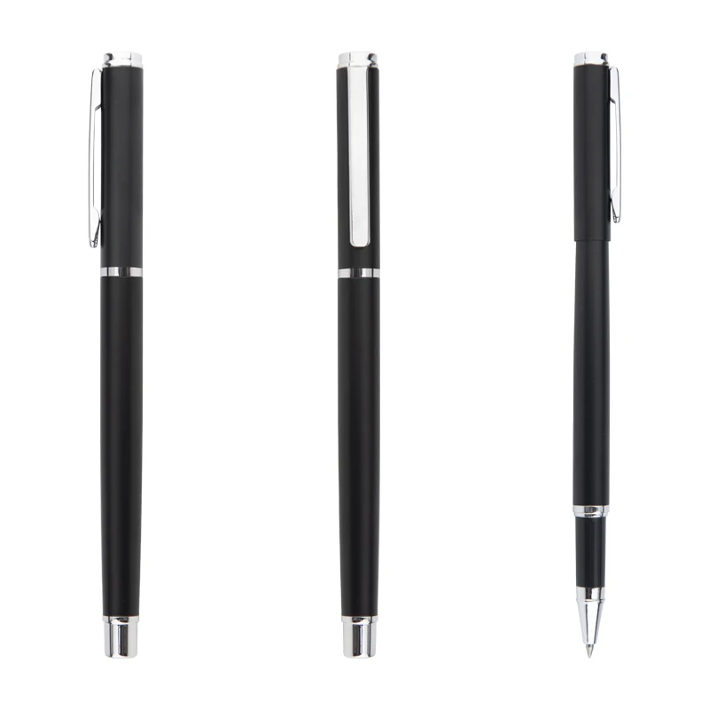 Promotion Wholesale Metal Pen Custom Black Gel Ink Pens Customize Office Pen with Logo Print