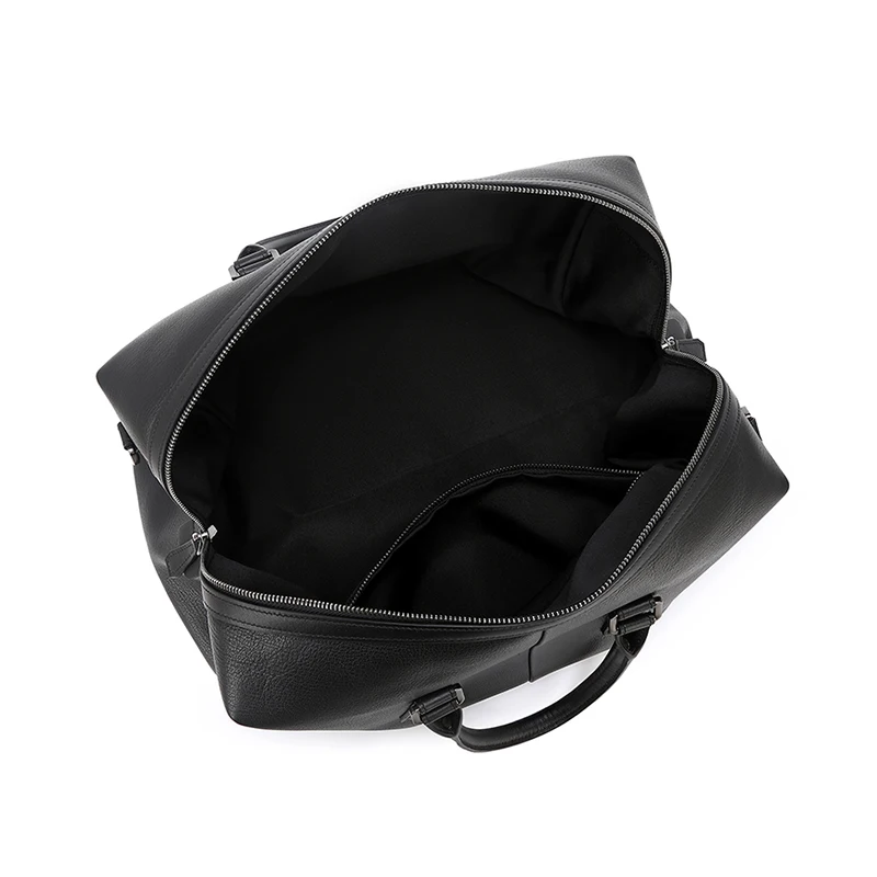 Guangzhou bsci manufacturer customized top grade men genuine leather duffel bag