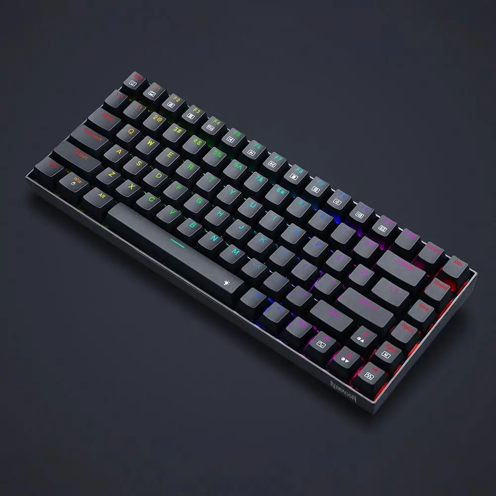 Gamer Keyboard Redragon K629-RGB 84 Keys Phantom RGB Backlight Combo Metal Panel USB Wired Mechanical Keyboard