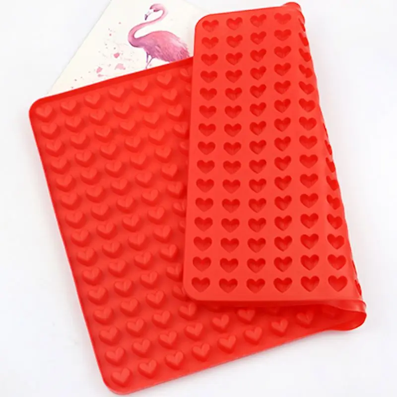 1015  factory free sample 225 cavity heart shape silicone candy molds, silicone chocolate moulds, silicone mat