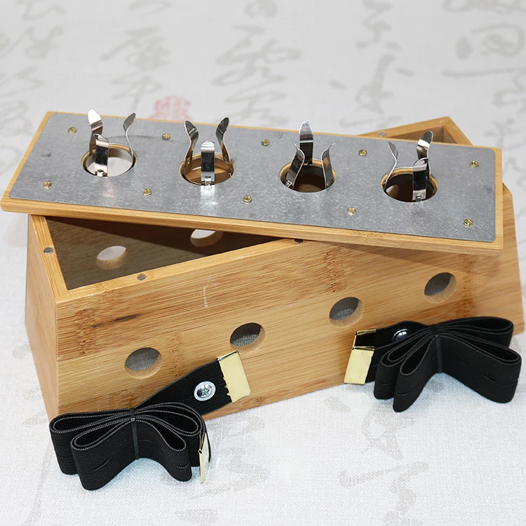 4 holes Best Quality moxa roll box Moxa Stick wood moxa holder mugwort box