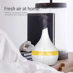 Персональный ультразвуковой увлажнитель воздуха холодного тумана с белой текстурой древесины USB 300 мл очиститель воздуха