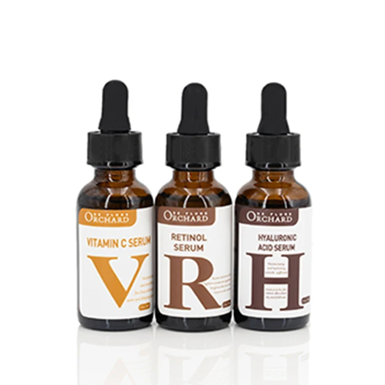 Natural Skin Revitalizer Vitamin c Serum 3pcs/Set Firming Hyaluronic Acid Anti-aging Anti-wrinkle Serum For Face